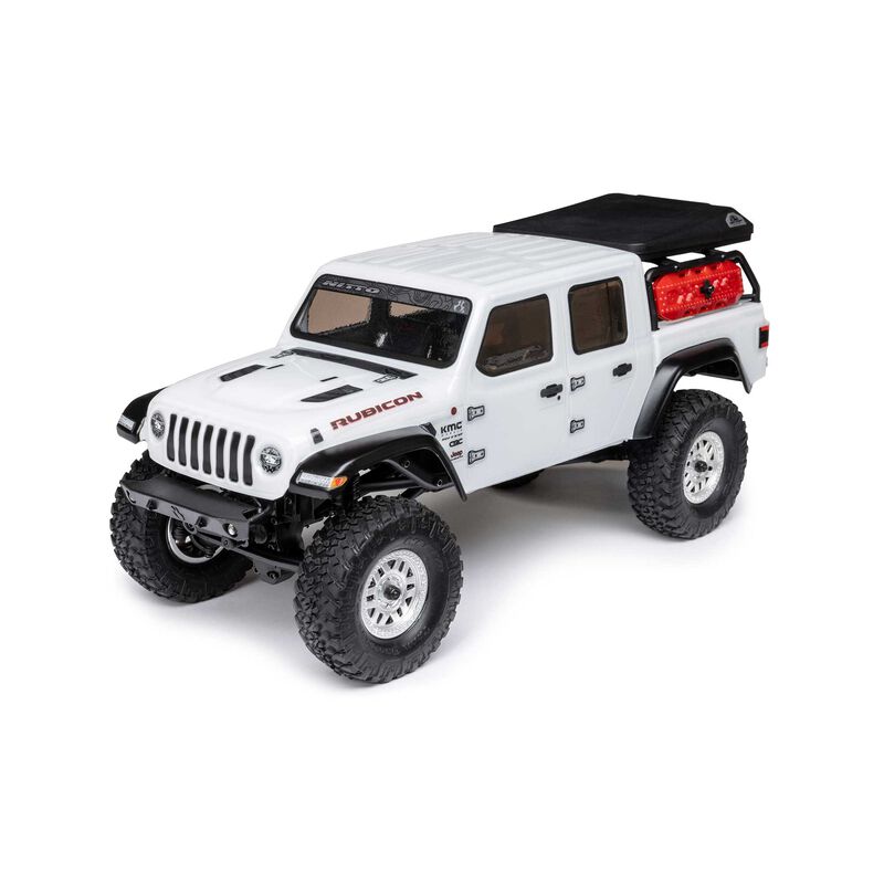 Axial 1/24 SCX24 Jeep JT Gladiator 4WD Rock Crawler Brushed RTR, White