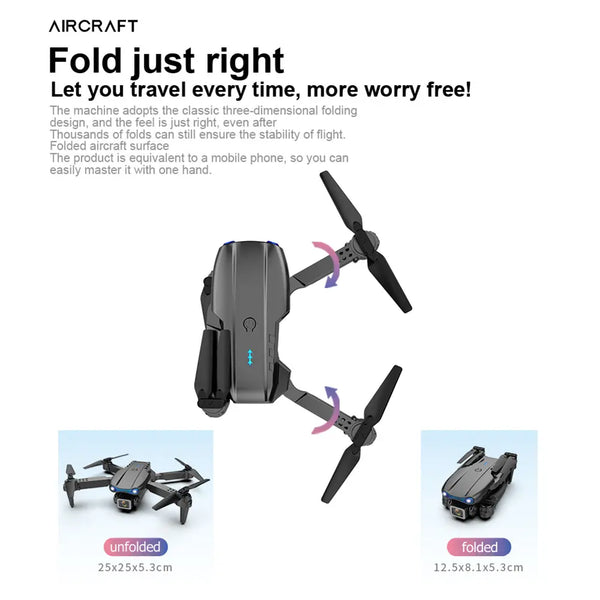 E99 Mini Foldable FPV Drone Camera Auto Takeoff/Land