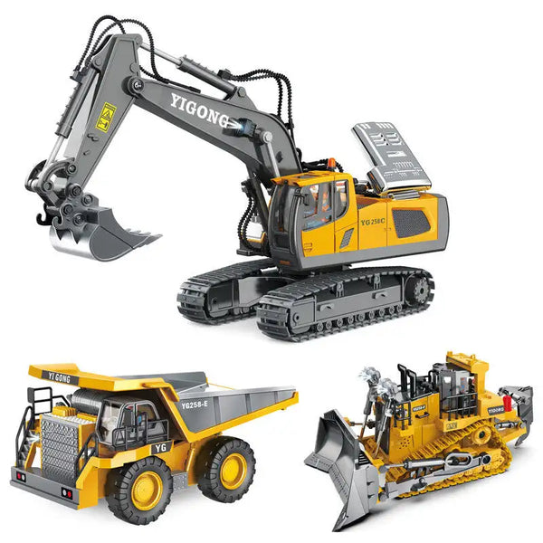 1/24 Scale RC Construction Equipment Excavator Dozer Dump Truck