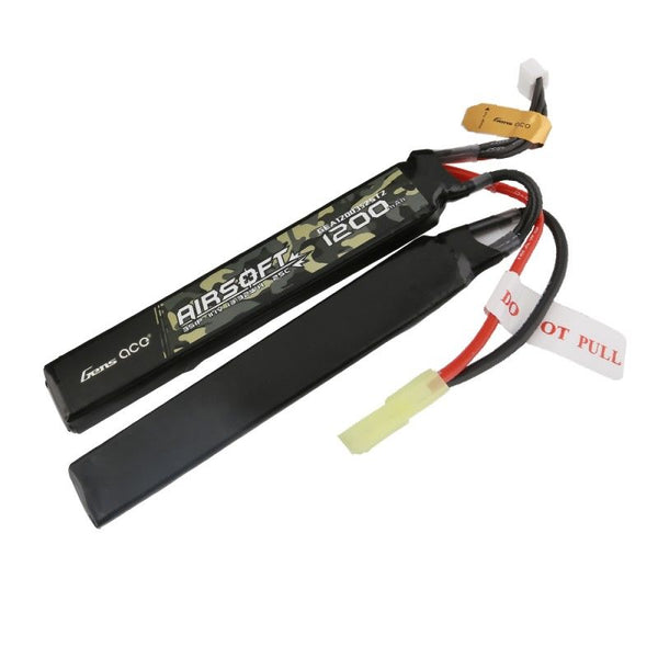 Gens Ace Airsoft 1200mAh 3S1P 11.1V 25C 2X LiPo Tamiya Plug