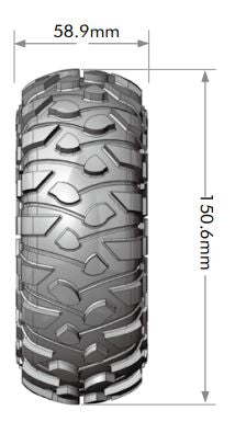 Louise R/C CR-Rowdy 2.2" Tire Only, 5.9" OD (2)