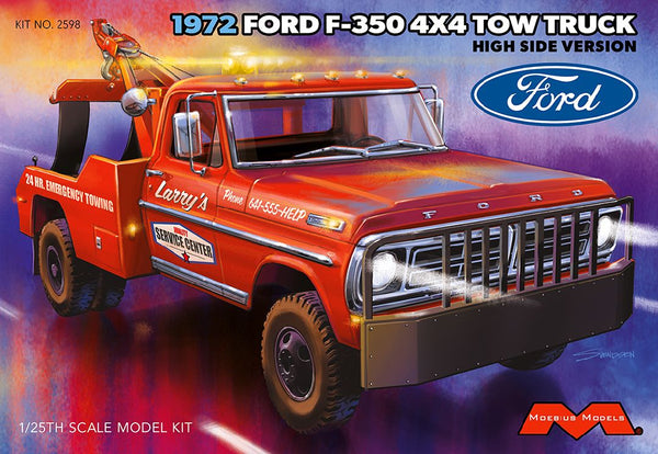 Moebius 1972 Ford F-350 Wrecker 4x4 High Side 1/25 Model Kit