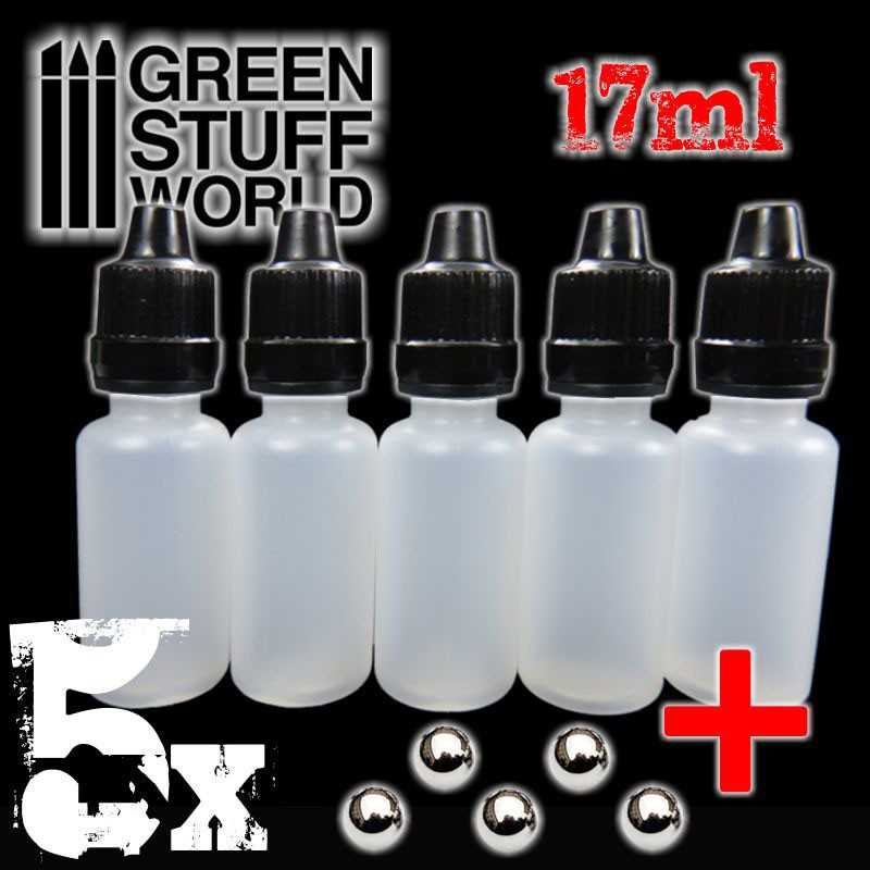 GSW Empty Dropper Bottles 17ml with Mixing Balls