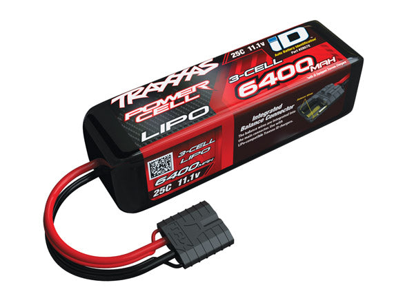 2857X Traxxas 6400mAh 3S 11.1V 25C LiPo iD Connector Soft Case