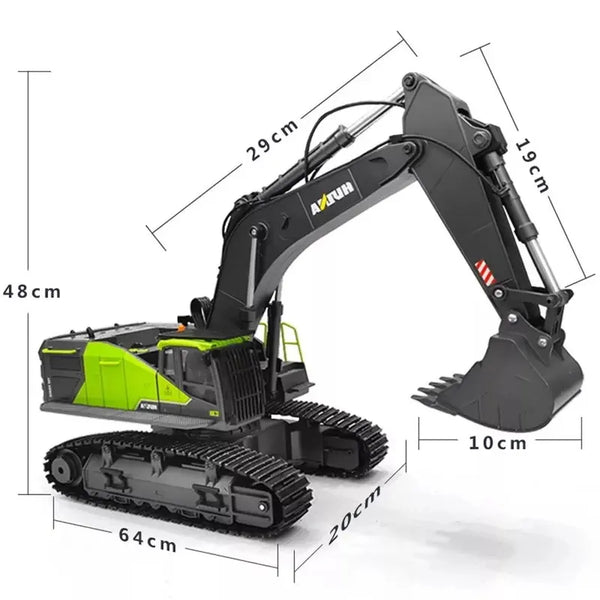 1/14 Scale HUINA 1593 RC Construction Equipment Excavator Metal